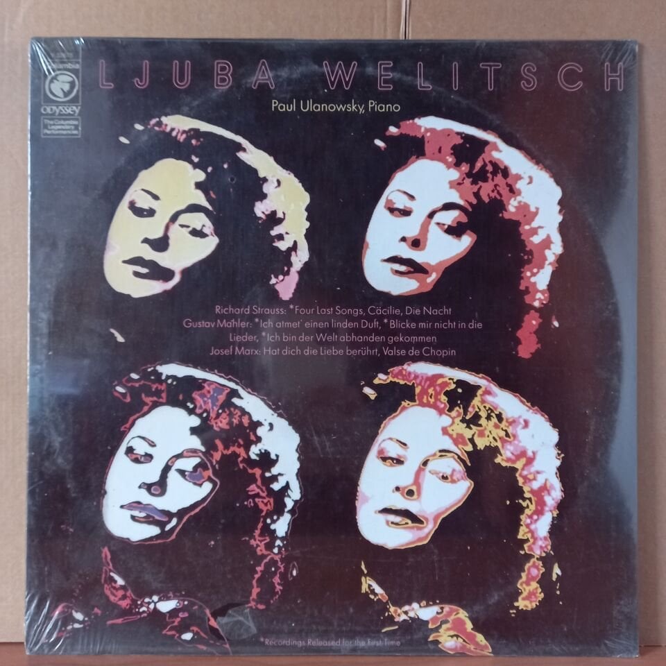 LJUBA WELITSCH / PAUL ULANOWSKY, PIANO / RICHARD STRAUSS, GUSTAV MAHLER, JOSEF MARX (1974) - LP DÖNEM BASKISI SIFIR PLAK