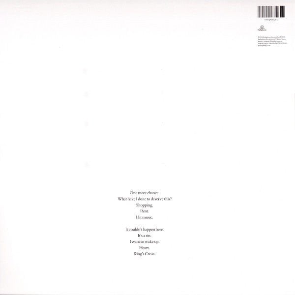 PET SHOP BOYS - ACTUALLY (1987) - LP 2018 180G SIFIR PLAK