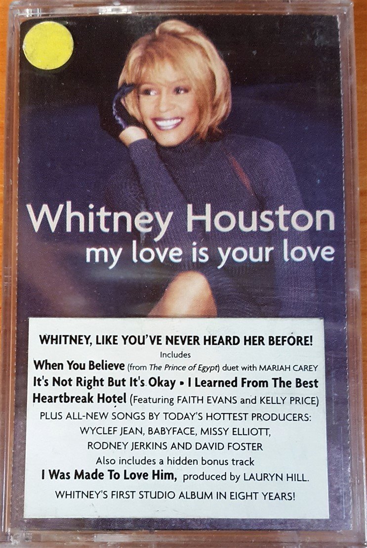 WHITNEY HOUSTON - MY LOVE IS YOUR LOVE (1999) BMG CASSETTE MADE IN TURKEY ''NEW''