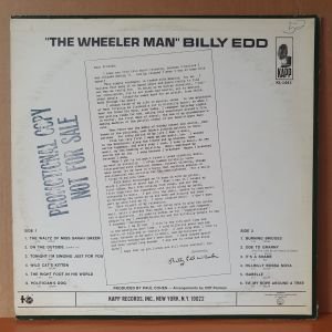 BILLY EDD - THE WHEELER MAN (1965) - LP 2.EL PLAK