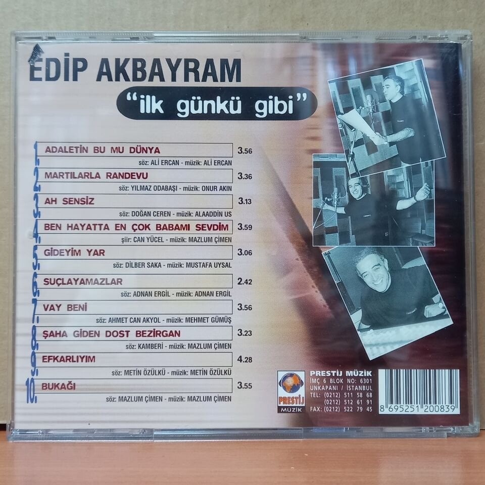 EDİP AKBAYRAM - İLK GÜNKÜ GİBİ (1999) - CD 2.EL