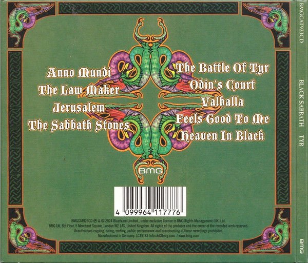 BLACK SABBATH – TYR (1990) - CD REMASTERED 2024 REISSUE DIGISLEEVE AMBALAJINDA SIFIR