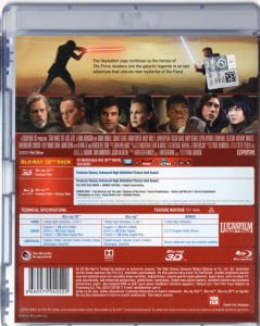 STAR WARS THE LAST JEDI - 3 DİSK 2D+3D + BONUS BLU-RAY 2.EL TÜRKÇE ALTYAZI YOKTUR