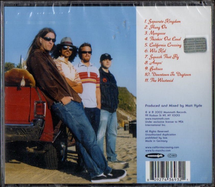 FU MANCHU - CALIFORNIA CROSSINGS (2002) - CD STONER ROCK JEWEL CASE AMBALAJINDA SIFIR