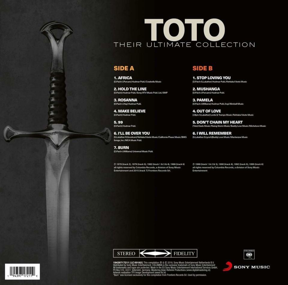 TOTO - THEIR ULTIMATE COLLECTION (2019) - LP BLACK VINYL SIFIR PLAK