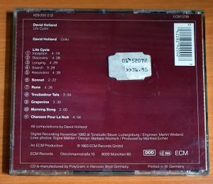 DAVID HOLLAND - LIFE CYCLE (1983) - CD ECM RECORDS 2.EL
