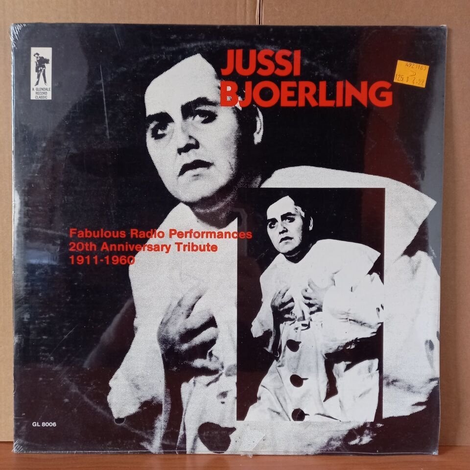 JUSSI BJOERLING – FABULOUS RADIO PERFORMANCES 20TH ANNIVERSARY TRIBUTE 1911-1960 (1981) - LP DÖNEM BASKISI SIFIR PLAK