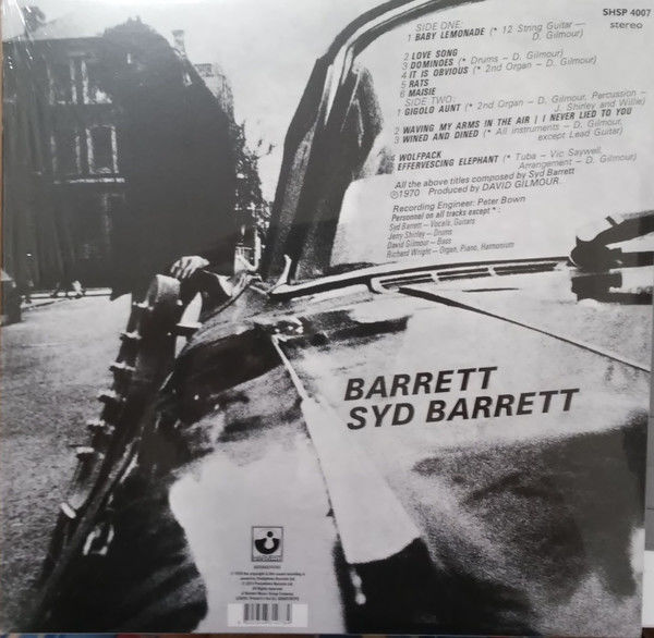 SYD BARRETT - BARRETT (1970) - LP 2014 EDITION SIFIR PLAK