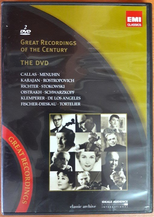 GREAT RECORDINGS OF THE CENTURY THE DVD - CALLAS, MENUHIN, KARAJAN... (2008) - 2DVD 2.EL