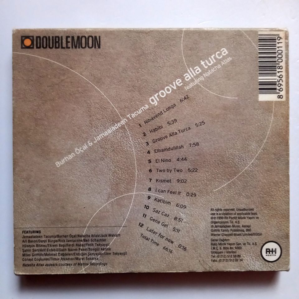 GROOVE ALLA TURCA - BURHAN ÖÇAL & JAMAALADEEN TACUMA / FEATURING NATACHA ATLAS (1999) - CD 2.EL