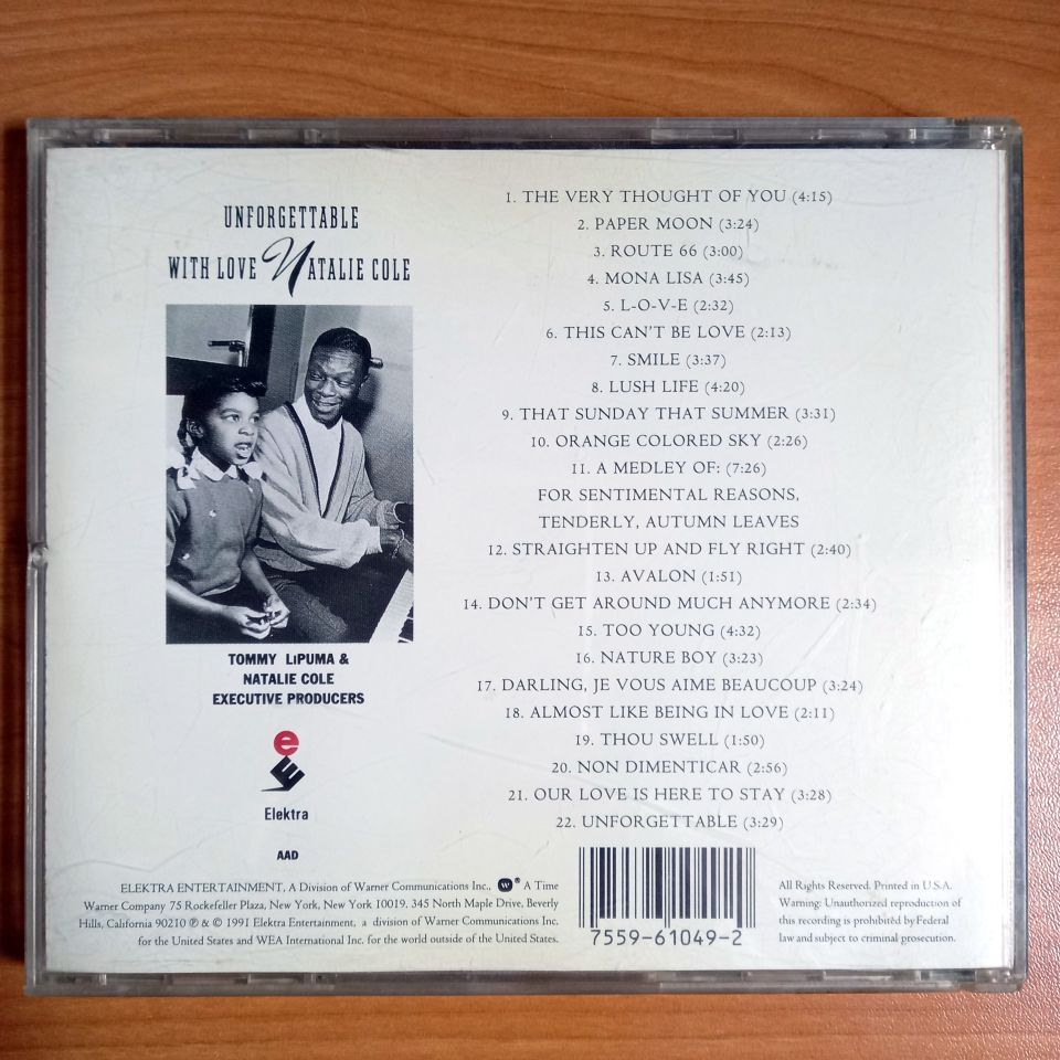 NATALIE COLE – UNFORGETTABLE WITH LOVE (1991) - CD 2.EL