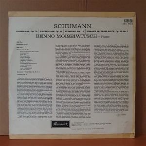 MOISEIWITSCH PLAYS SCHUMANN (1961) - LP 2.EL PLAK