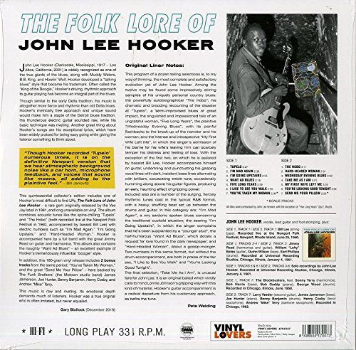 JOHN LEE HOOKER - THE FOLK LORE OF JOHN LEE HOOKER (1961) - LP 180GR 2016 EDITION SIFIR PLAK