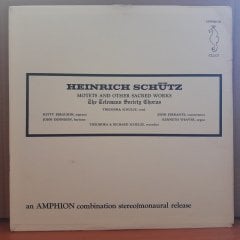 SCHÜTZ: MOTETS AND OTHER SACRED WORKS (1964) - LP 2.EL PLAK