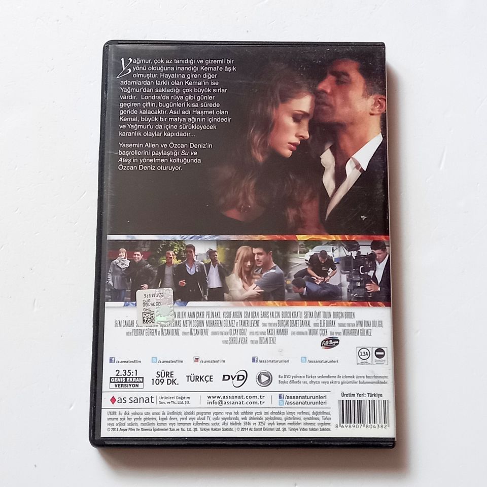 SU VE ATEŞ - ÖZCAN DENİZ, YASEMİN ALLEN - YÖN.: ÖZCAN DENİZ - DVD 2.EL