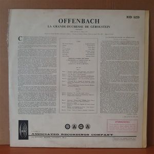 OFFENBACH: THE GRAND DUCHESS / EUGENIA ZARESKA, RENE LEIBOWITZ (1966) - LP 2.EL PLAK