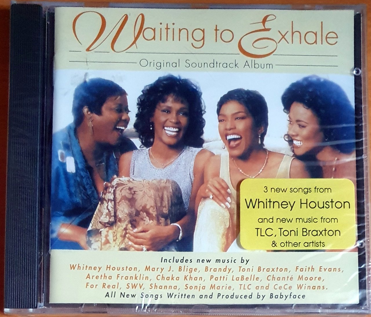 WAITING TO EXHALE - SOUNDTRACK / WHITNEY HOUSTON, TLC, TONI BRAXTON, BRANDY, CHAKA KHAN, SWV, FAITH EVANS (1995) - CD SIFIR GİBİ 2.EL