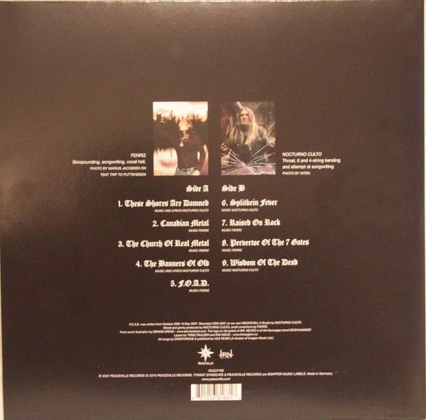 DARKTHRONE - F.O.A.D. (2007) - LP BLACK METAL SIFIR PLAK