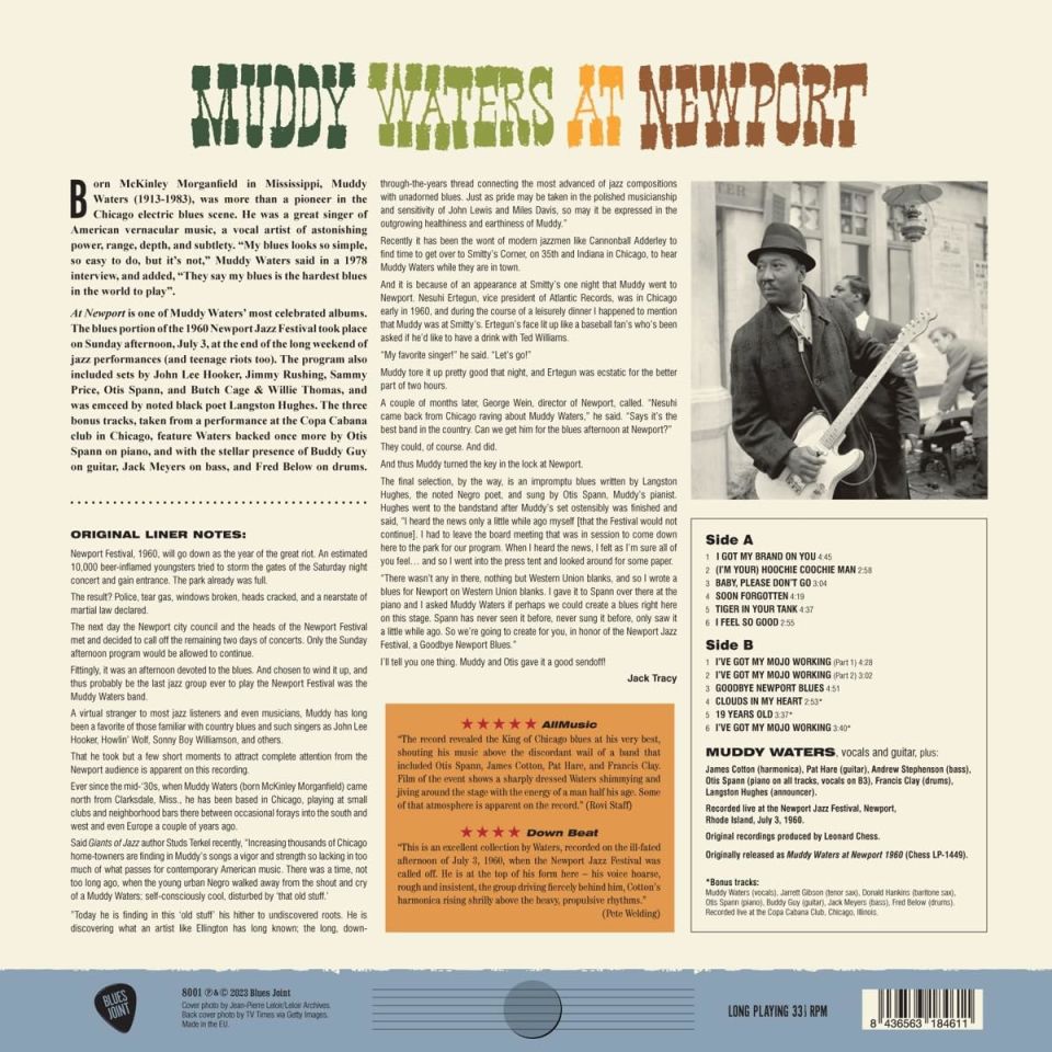 MUDDY WATERS - AT NEWPORT (1960) - LP 180GR 2023 BONUS TRACKS EDITION SIFIR PLAK