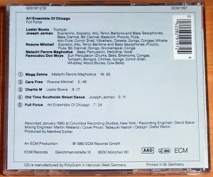 ART ENSEMBLE OF CHICAGO - FULL FORCE (1980) - CD ECM RECORDS 2.EL