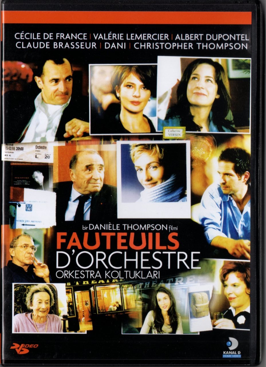 FAUTEUILS D'ORCHESTRE - ORKESTRA KOLTUKLARI - CÉCILE DE FRANCE - VALÉRIE LEMERCIER - CLAUDE BRASSEUR - DANIÈLE THOMPSON - DVD 2.EL