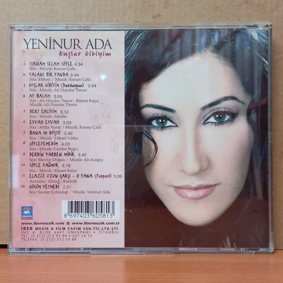 YENİNUR ADA - KUŞLAR GİBİYİM - CD 2.EL