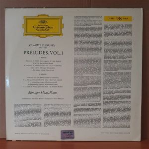 CLAUDE DEBUSSY: PRELUDES VOL.1 / MONIQUE HAAS - LP 2.EL PLAK