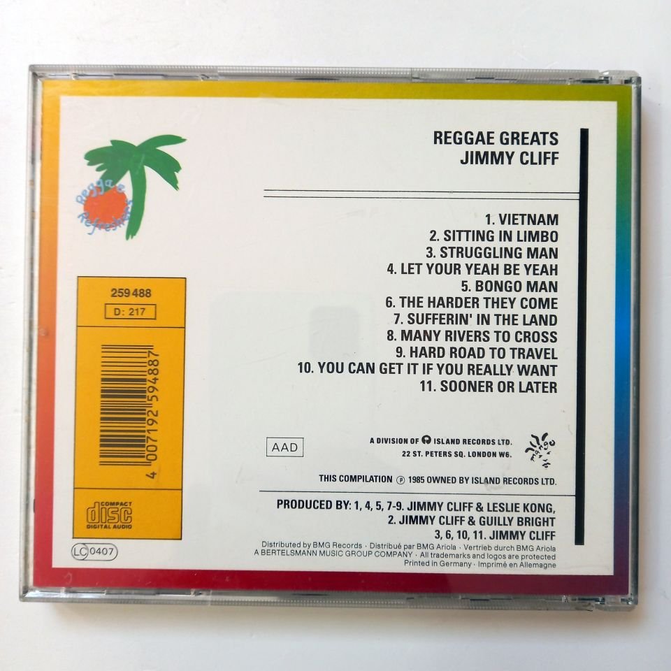 JIMMY CLIFF - REGGAE GREATS (1990) - CD 2.EL