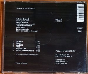 EGBERTO GISMONTI GROUP - MUSICA DE SOBREVIVENCIA (1993) - CD ECM RECORDS 2.EL