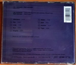 JAN GARBAREK / KJELL JOHNSEN - AFTERLAND (1980) - CD ECM RECORDS 2.EL