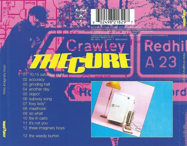 THE CURE - THREE IMAGINARY BOYS (1979) - CD REISSUE JEWEL CASE SIFIR