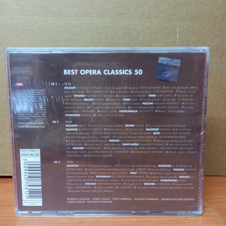BEST OPERA CLASSICS 50 (2010) - 3CD SIFIR