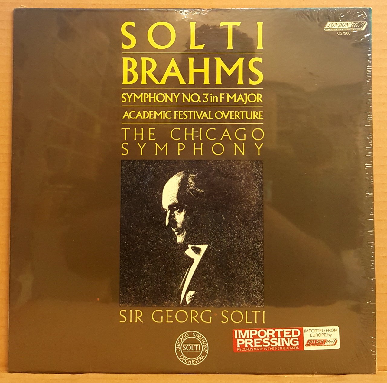 BRAHMS - SYMPHONY NO 3 IN F MAJOR / SOLTI (1980) - LP DÖNEM BASKI SIFIR PLAK
