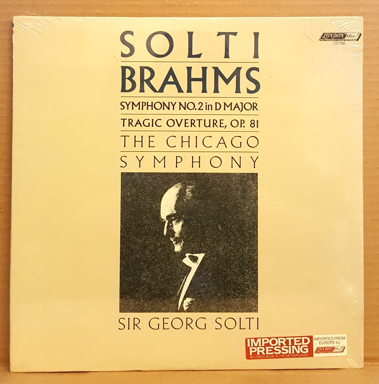 BRAHMS - SYMPHONY NO 2 IN D MINOR / SOLTI (1980) - LP DÖNEM BASKI SIFIR PLAK