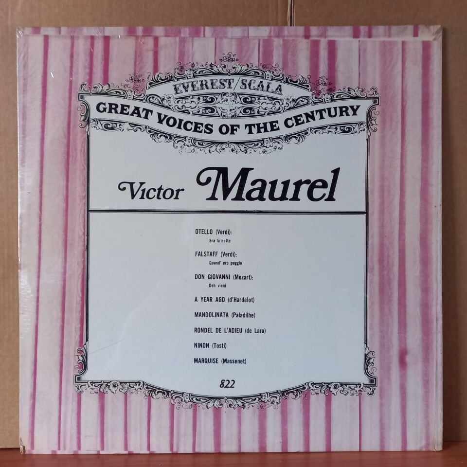 RICHARD MAYR / VICTOR MAUREL / AUBER, TCHAIKOVSKY, MOZART, BEETHOVEN, WAGNER, SCHUBERT, VERDI, TOSTI - LP DÖNEM BASKISI SIFIR PLAK