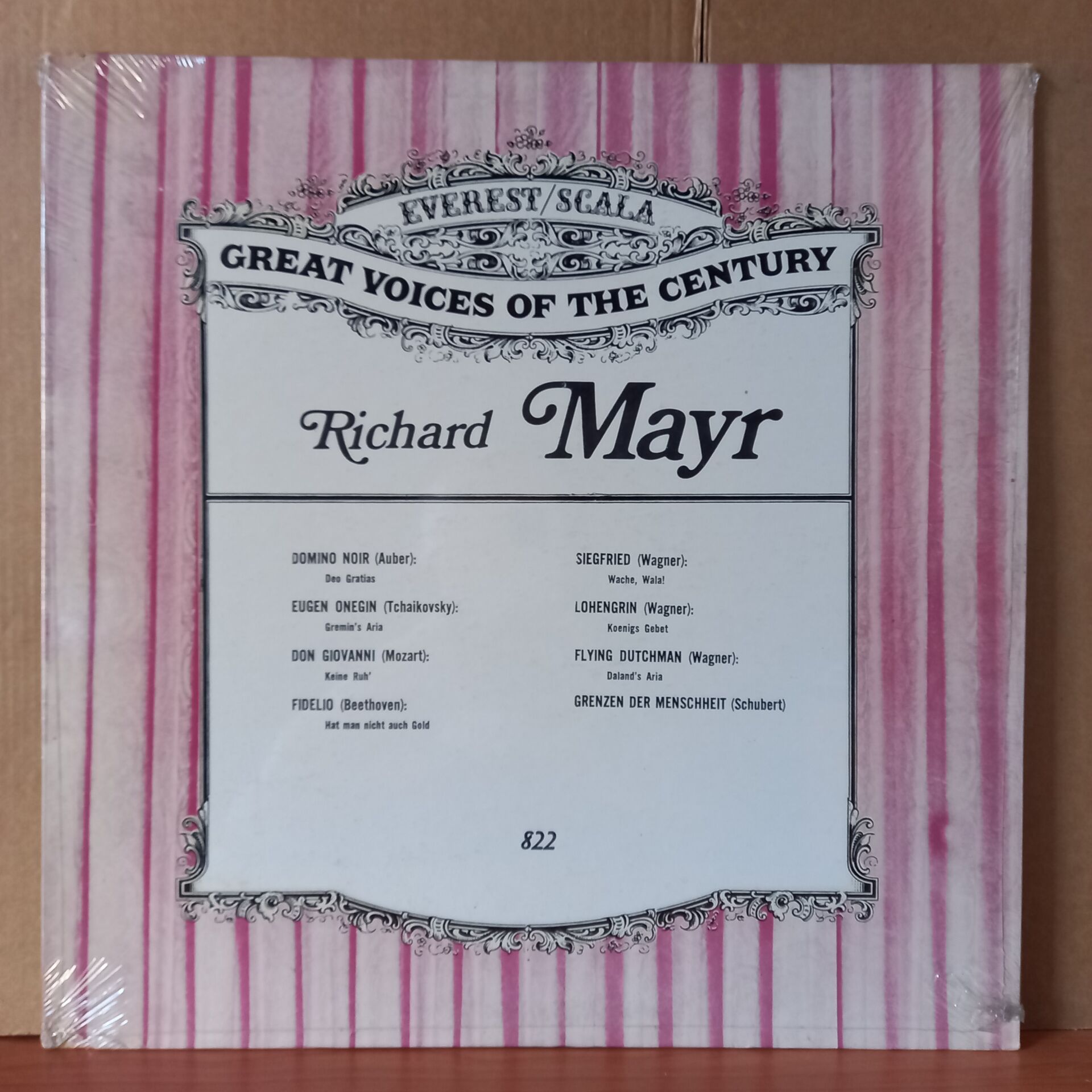 RICHARD MAYR / VICTOR MAUREL / AUBER, TCHAIKOVSKY, MOZART, BEETHOVEN, WAGNER, SCHUBERT, VERDI, TOSTI - LP DÖNEM BASKISI SIFIR PLAK