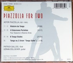 PIAZZOLLA FOR TWO / TANGOS FOR FLUTE & GUITAR / PATRICK GALLOIS, GÖRAN SÖLLSCHER (1996) DEUTSCHE GRAMMOPHON CD 2.EL