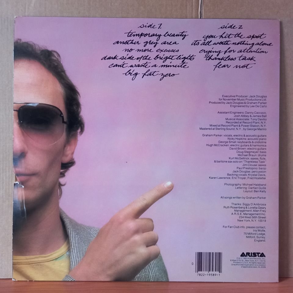 GRAHAM PARKER – ANOTHER GREY AREA (1982) - LP 2.EL PLAK