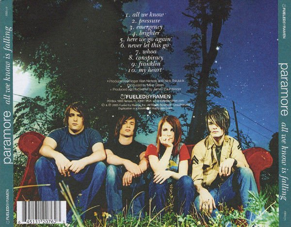 PARAMORE – ALL WE KNOW IS FALLING (2005) - CD REISSUE JEWEL CASE AMBALAJINDA SIFIR