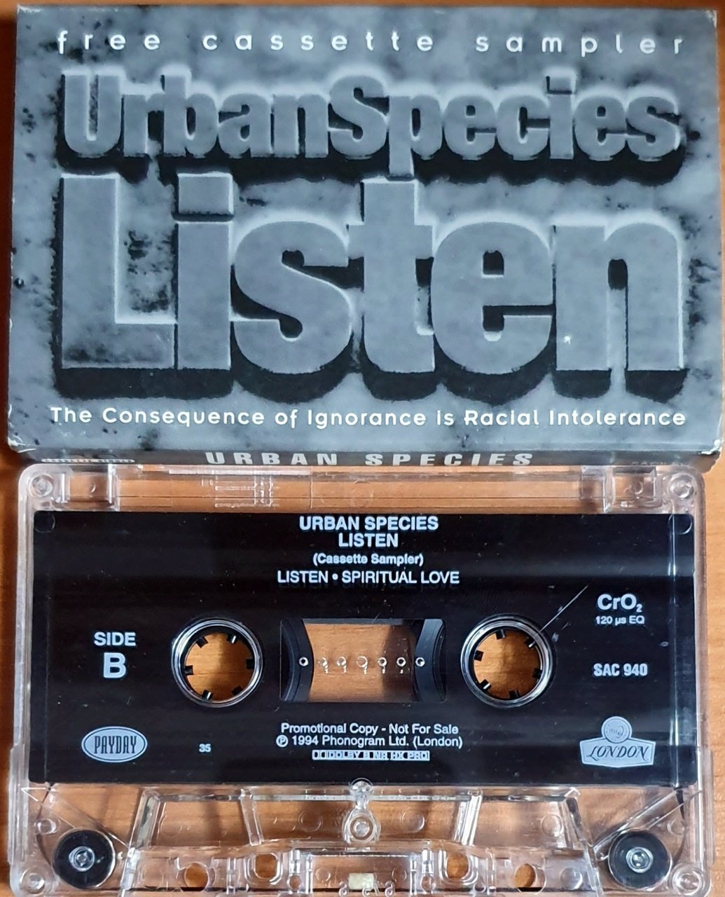 URBAN SPECIES - LISTEN (1994) - KASET PROMO SINGLE SAMPLER 2.EL