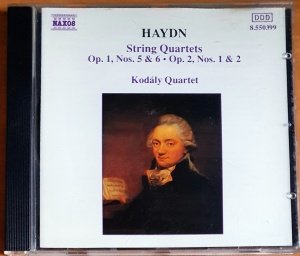 HAYDN: STRING QUARTETS OP.1, NOS. 5&6 - OP. 2, NOS. 1&2 / KODALY QUARTET (1991) - CD 2.EL