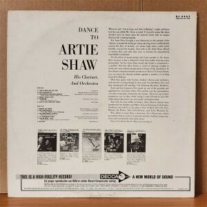 ARTIE SHAW AND HIS ORCHESTRA – DANCE TO ARTIE SHAW AND HIS CLARINET AND ORCHESTRA - LP 2.EL PLAK