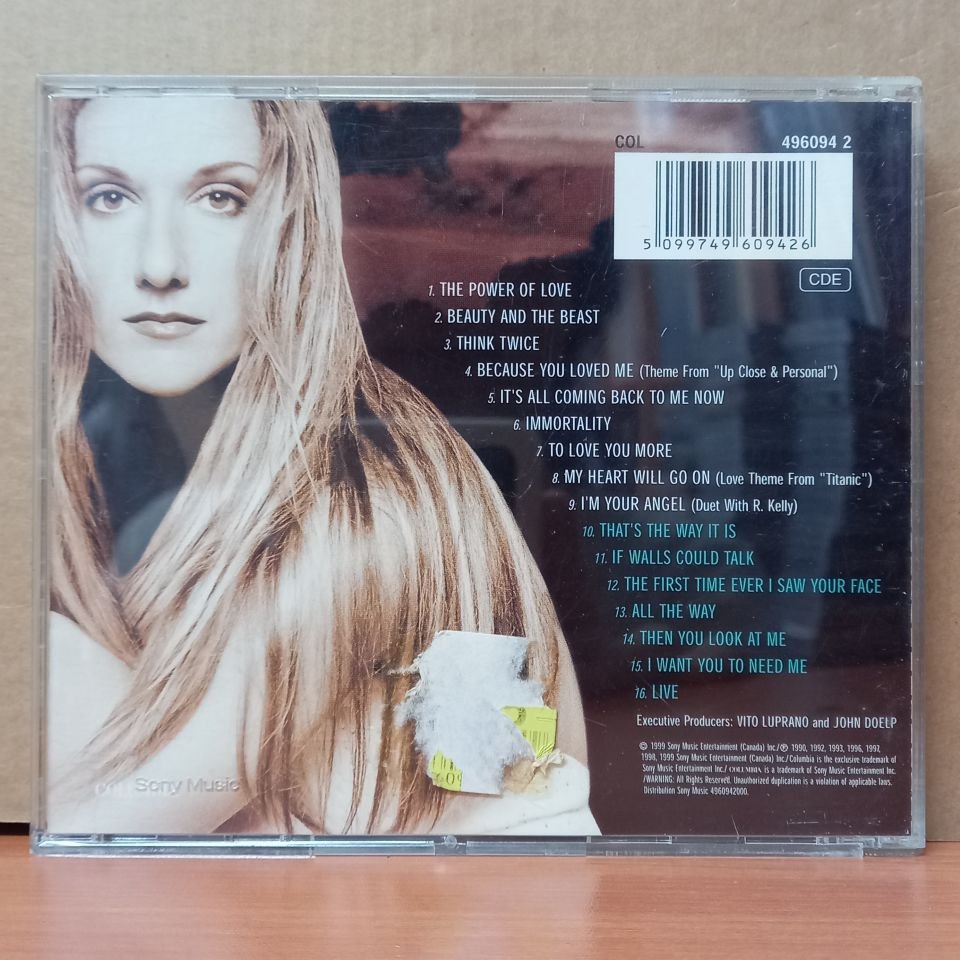 CELINE DION – ALL THE WAY... A DECADE OF SONG (1999) - CD 2.EL