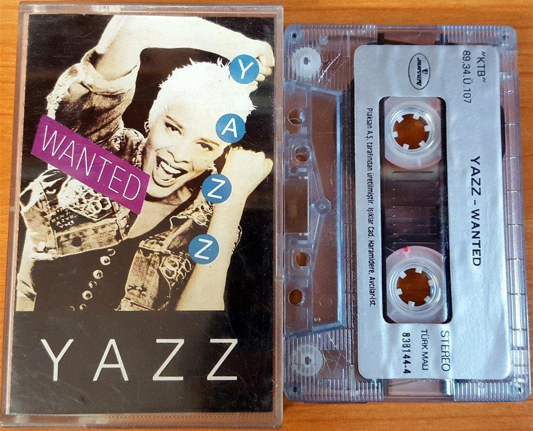 YAZZ - WANTED (1989) PLAKSAN CASSETTE MADE IN TURKEY ''USED'' PAPER LABEL