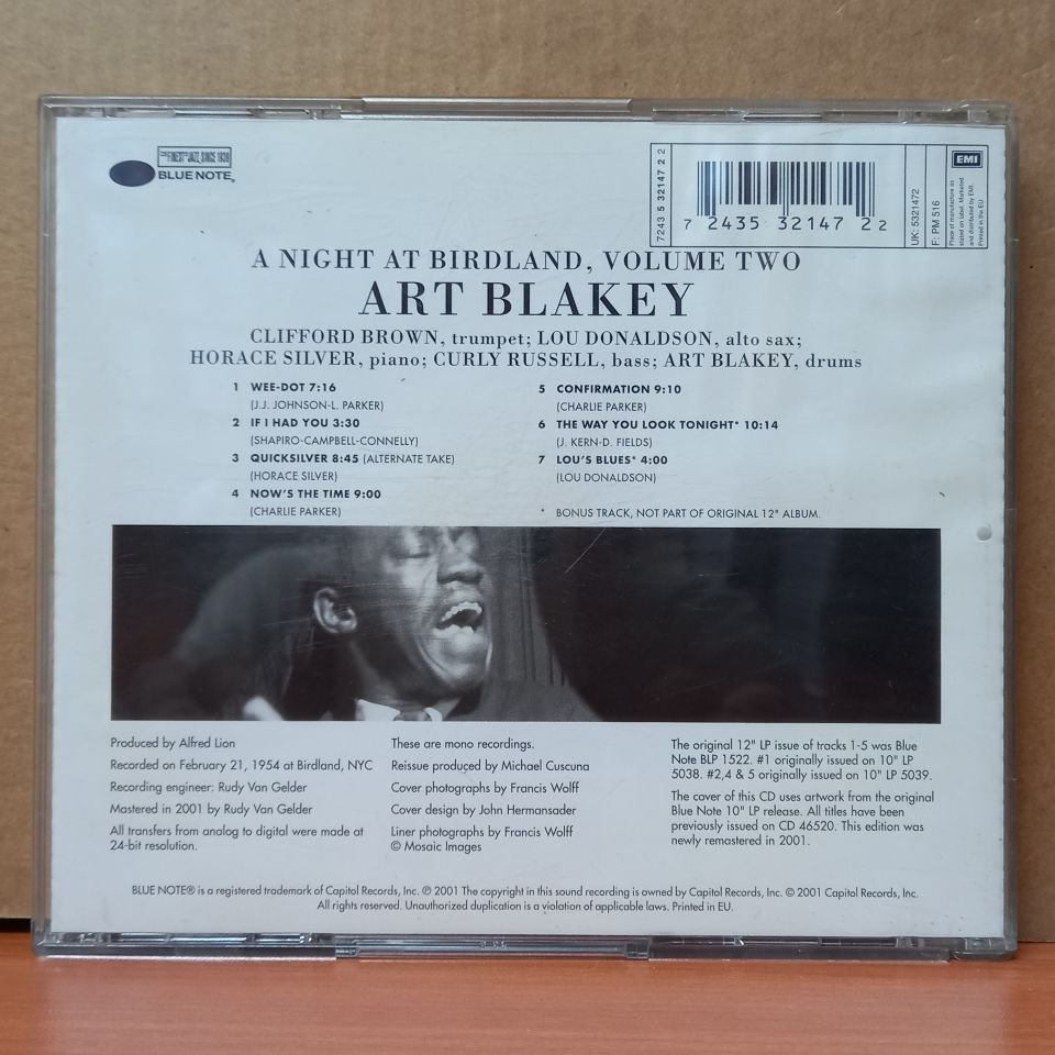 ART BLAKEY QUINTET – A NIGHT AT BIRDLAND / VOLUME TWO (2001) - CD 2.EL