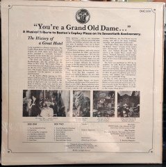 YOU'RE A GRAND OLD DAME - A MUSICAL TRIBUTE TO BOSTON COPLEY PLAZA (1982) - PLAK SIFIR