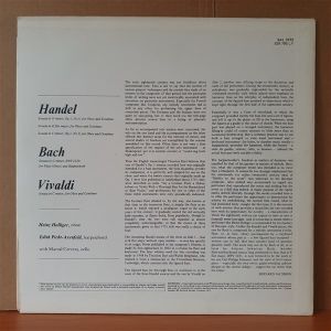 HANDEL, VIVALDI, BACH: OBOE SONATAS / HEINZ HOLLIGER (1969) - LP 2.EL PLAK