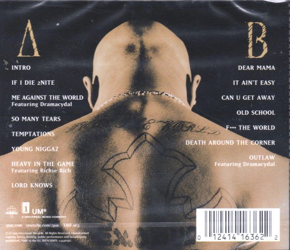 2PAC – ME AGAINST THE WORLD (1995) - CD REISSUE JEWEL CASE SIFIR