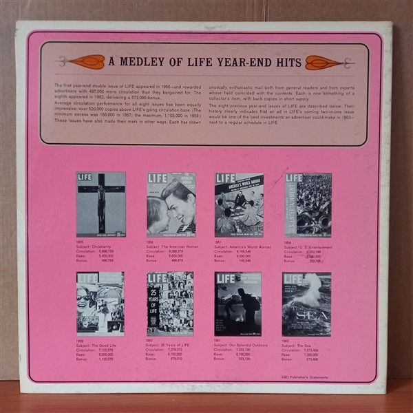 MUSIC TO READ LIFE'S YEAR-END ISSUE BY [MUSIC FROM THE MOVIES] / JACK SHAINDLIN AND HIS ORCHESTRA (1961) - LP 2.EL PLAK