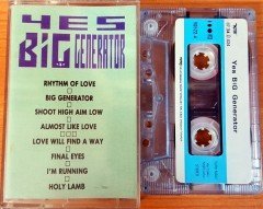YES - BIG GENERATOR (1987) MMY CASSETTE MADE IN TURKEY ''USED'' PAPER LABEL
